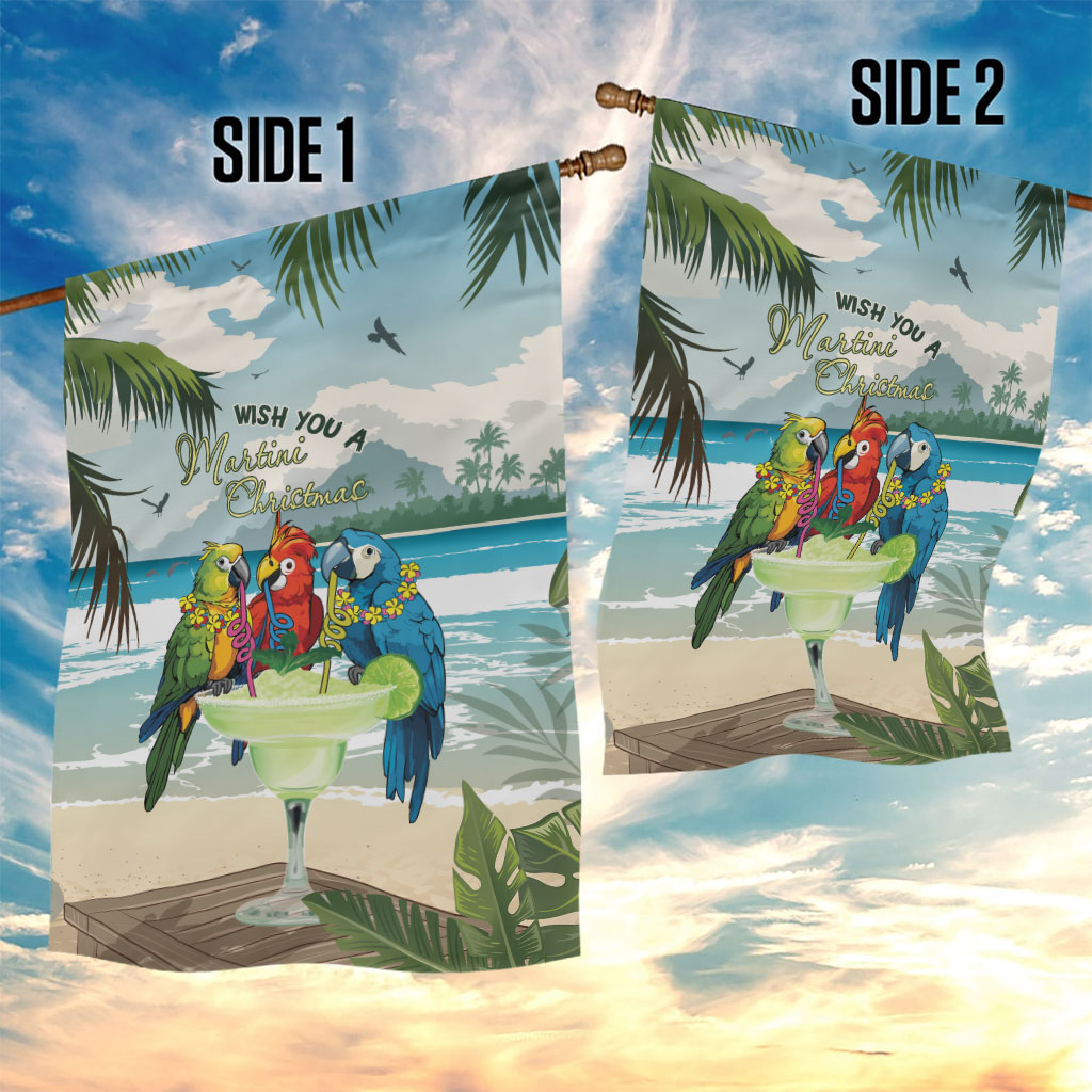 Wish You A Merry Martini Christmas Garden Flag Cocktail Parrot-dise LT7 - Polynesian Pride
