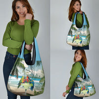 Wish You A Merry Martini Christmas Grocery Bag Cocktail Parrot-dise
