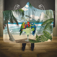 Wish You A Merry Martini Christmas Hooded Blanket Cocktail Parrot-dise