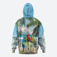 Wish You A Merry Martini Christmas Hoodie Cocktail Parrot-dise LT7 - Polynesian Pride