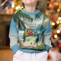 Wish You A Merry Martini Christmas Kid Ugly Christmas Sweater Cocktail Parrot-dise LT7 - Polynesian Pride