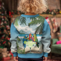 Wish You A Merry Martini Christmas Kid Ugly Christmas Sweater Cocktail Parrot-dise LT7 - Polynesian Pride