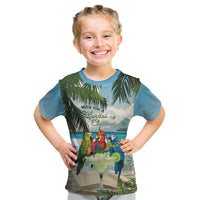 Wish You A Merry Martini Christmas Kid T Shirt Cocktail Parrot-dise
