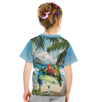 Wish You A Merry Martini Christmas Kid T Shirt Cocktail Parrot-dise