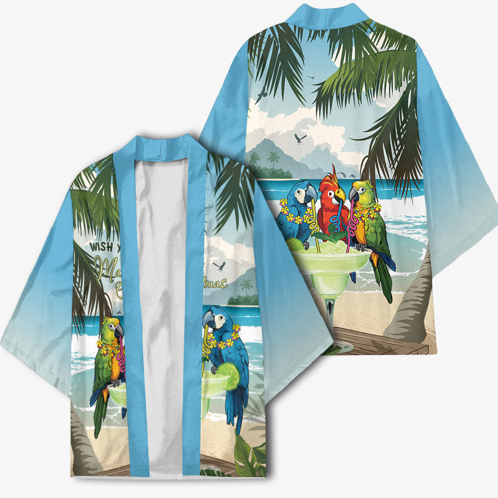 Wish You A Merry Martini Christmas Kimono Cocktail Parrot-dise