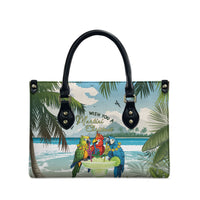 Wish You A Merry Martini Christmas Leather Bag Cocktail Parrot-dise
