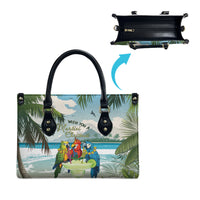 Wish You A Merry Martini Christmas Leather Bag Cocktail Parrot-dise