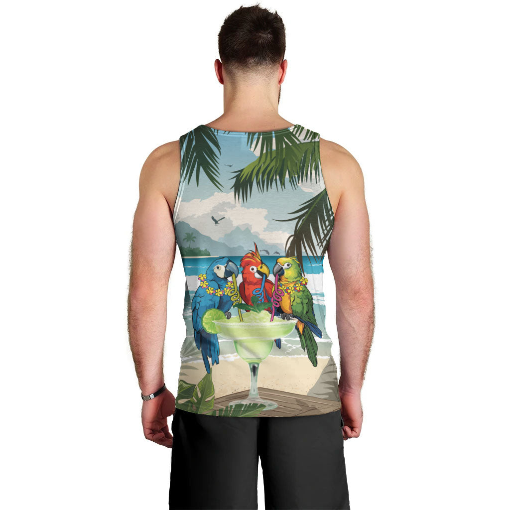 Wish You A Merry Martini Christmas Men Tank Top Cocktail Parrot-dise LT7 - Polynesian Pride