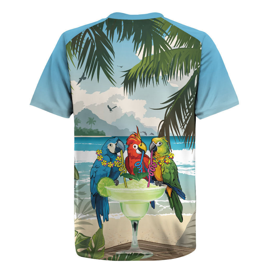Wish You A Merry Martini Christmas Rugby Jersey Cocktail Parrot-dise