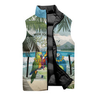 Wish You A Merry Martini Christmas Sleeveless Puffer Jacket Cocktail Parrot-dise