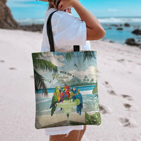 Wish You A Merry Martini Christmas Tote Bag Cocktail Parrot-dise