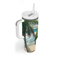 Wish You A Merry Martini Christmas Tumbler With Handle Cocktail Parrot-dise LT7 - Polynesian Pride