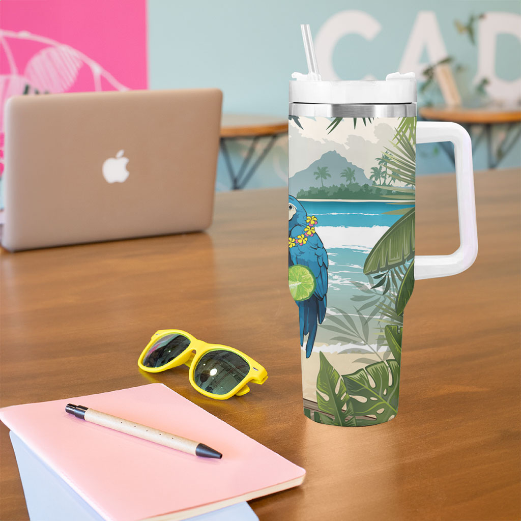 Wish You A Merry Martini Christmas Tumbler With Handle Cocktail Parrot-dise LT7 - Polynesian Pride