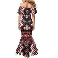 Personalised Taniko Motifs Aotearoa Family Matching Mermaid Dress and Hawaiian Shirt Waitangi Kowhaiwhai Kiwi LT7 - Polynesian Pride