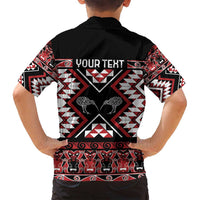 Personalised Taniko Motifs Aotearoa Family Matching Puletasi and Hawaiian Shirt Waitangi Kowhaiwhai Kiwi LT7 - Polynesian Pride