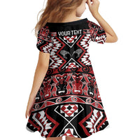 Personalised Taniko Motifs Aotearoa Family Matching Short Sleeve Bodycon Dress and Hawaiian Shirt Waitangi Kowhaiwhai Kiwi LT7 - Polynesian Pride