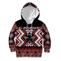 Personalised Taniko Motifs Aotearoa Kid Hoodie Waitangi Kowhaiwhai Kiwi