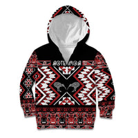 Personalised Taniko Motifs Aotearoa Kid Hoodie Waitangi Kowhaiwhai Kiwi