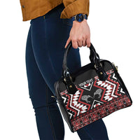 Personalised Taniko Motifs Aotearoa Shoulder Handbag Waitangi Kowhaiwhai Kiwi