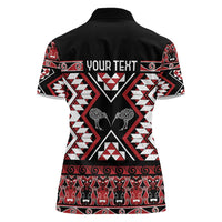 Personalised Taniko Motifs Aotearoa Women Polo Shirt Waitangi Kowhaiwhai Kiwi