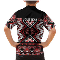 Personalised Aotearoa Waitangi Family Matching Mermaid Dress and Hawaiian Shirt Taniko Motifs - Mania Gecko LT7 - Polynesian Pride