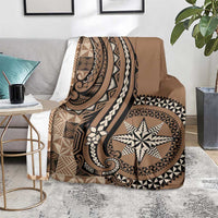 Tonga Ngatu Blanket Vintage Brown Manulua Motifs