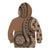 Personalized Tonga Ngatu Kid Hoodie Vintage Brown Manulua Motifs