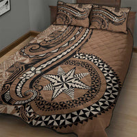 Tonga Ngatu Quilt Bed Set Vintage Brown Manulua Motifs