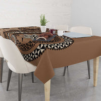 Tonga Ngatu Tablecloth Vintage Brown Manulua Motifs