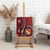 Tonga Ngatu Canvas Wall Art Iconic Red Manulua Motifs