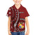 Personalized Tonga Ngatu Family Matching Off Shoulder Short Dress and Hawaiian Shirt Iconic Red Manulua Motifs