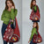 Tonga Ngatu Grocery Bag Iconic Red Manulua Motifs