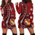 Personalized Tonga Ngatu Hoodie Dress Iconic Red Manulua Motifs