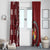 Tonga Ngatu Window Curtain Iconic Red Manulua Motifs