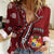 Personalized Tonga Ngatu Women Casual Shirt Iconic Red Manulua Motifs