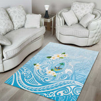 Guam Fishhook Mix Guasali Flowers Area Rug Dreaming Turquoise