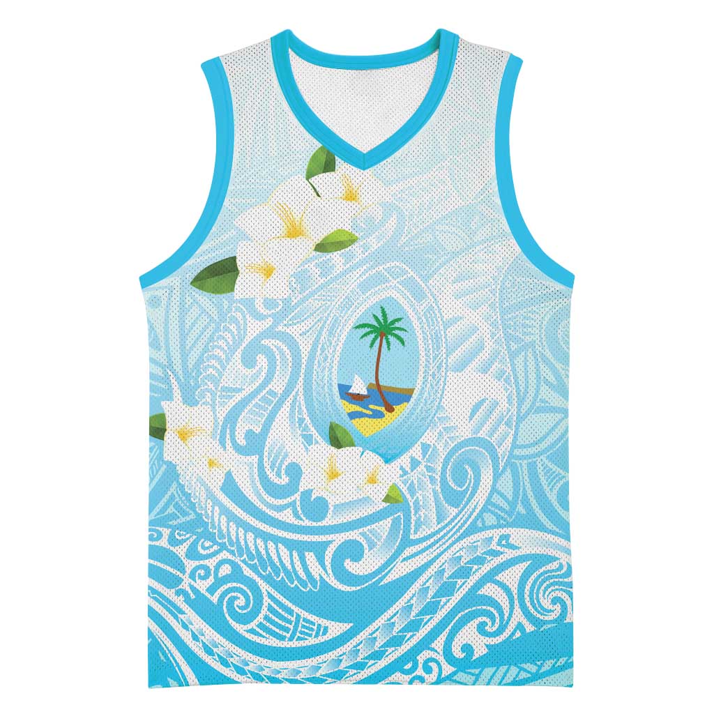 Guam Fishhook Mix Guasali Flowers Basketball Jersey Dreaming Turquoise