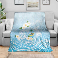 Guam Fishhook Mix Guasali Flowers Blanket Dreaming Turquoise