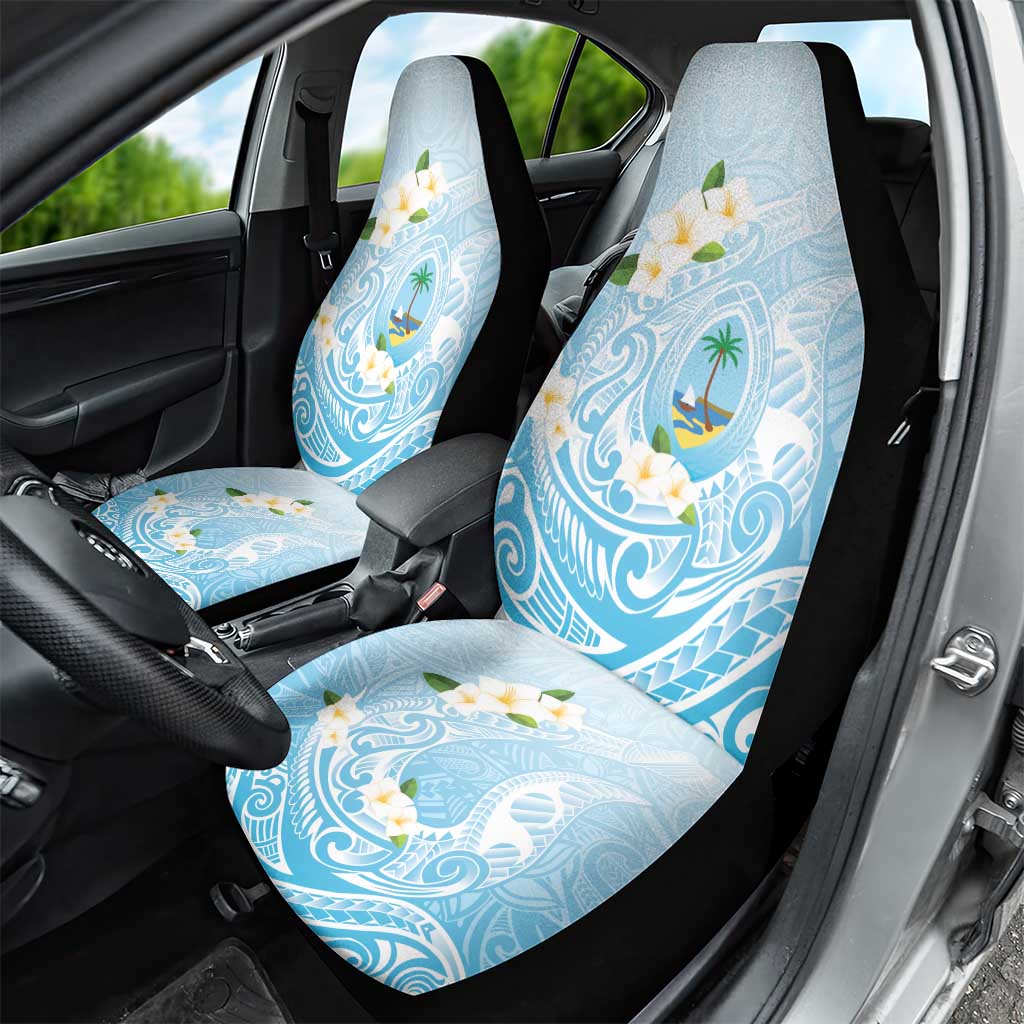 Guam Fishhook Mix Guasali Flowers Car Seat Cover Dreaming Turquoise