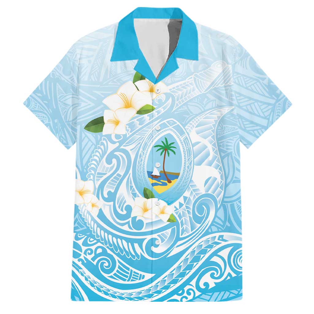 Guam Fishhook Mix Guasali Flowers Family Matching Long Sleeve Bodycon Dress and Hawaiian Shirt Dreaming Turquoise LT7 Dad's Shirt - Short Sleeve Turquoise - Polynesian Pride