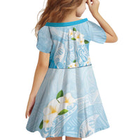 Guam Fishhook Mix Guasali Flowers Family Matching Off Shoulder Maxi Dress and Hawaiian Shirt Dreaming Turquoise LT7 - Polynesian Pride