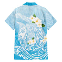 Guam Fishhook Mix Guasali Flowers Family Matching Summer Maxi Dress and Hawaiian Shirt Dreaming Turquoise LT7 - Polynesian Pride