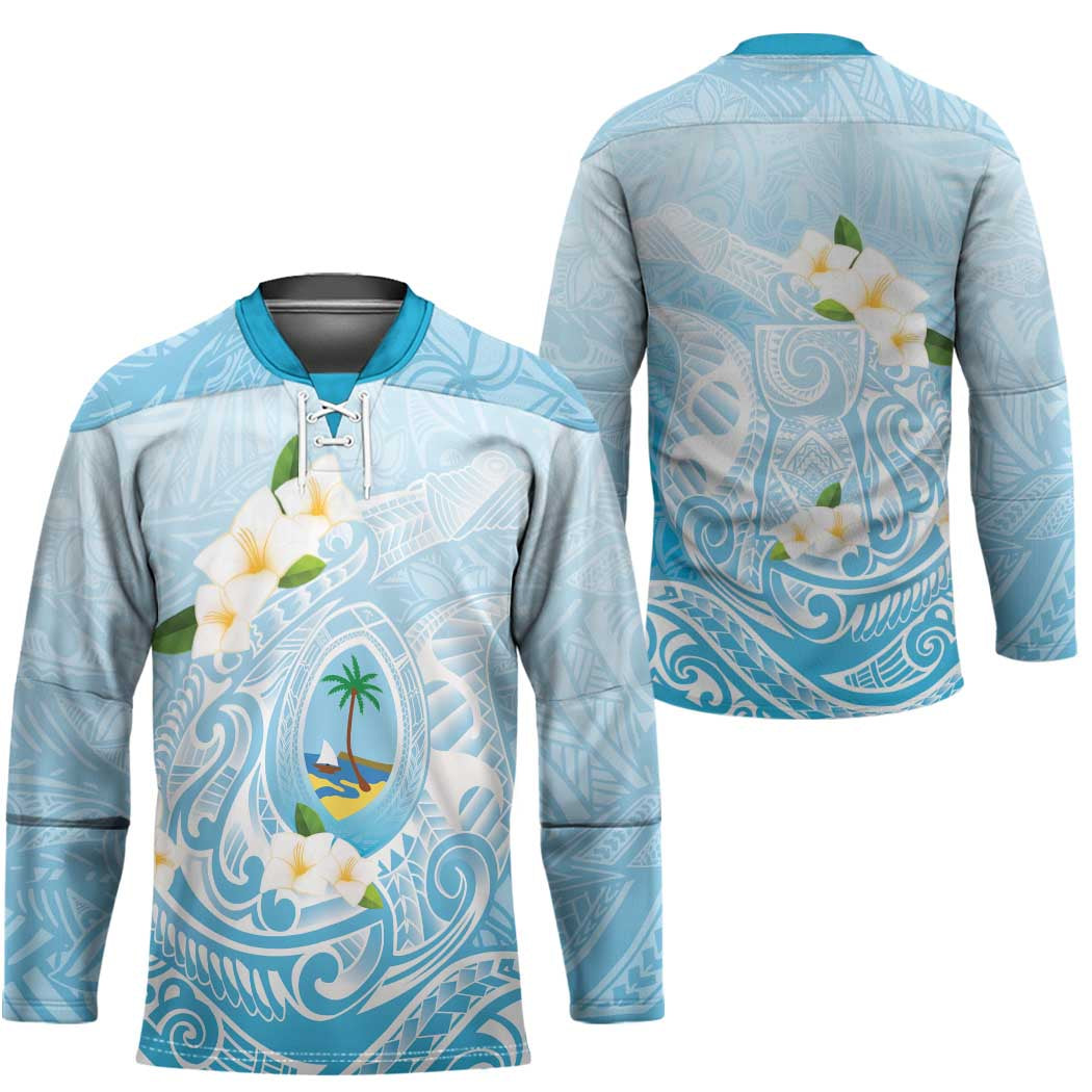Guam Fishhook Mix Guasali Flowers Hockey Jersey Dreaming Turquoise