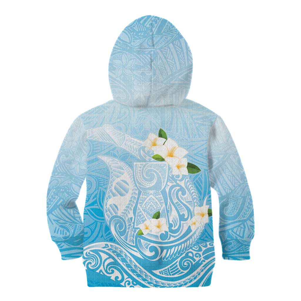 Guam Fishhook Mix Guasali Flowers Kid Hoodie Dreaming Turquoise
