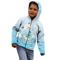 Guam Fishhook Mix Guasali Flowers Kid Hoodie Dreaming Turquoise