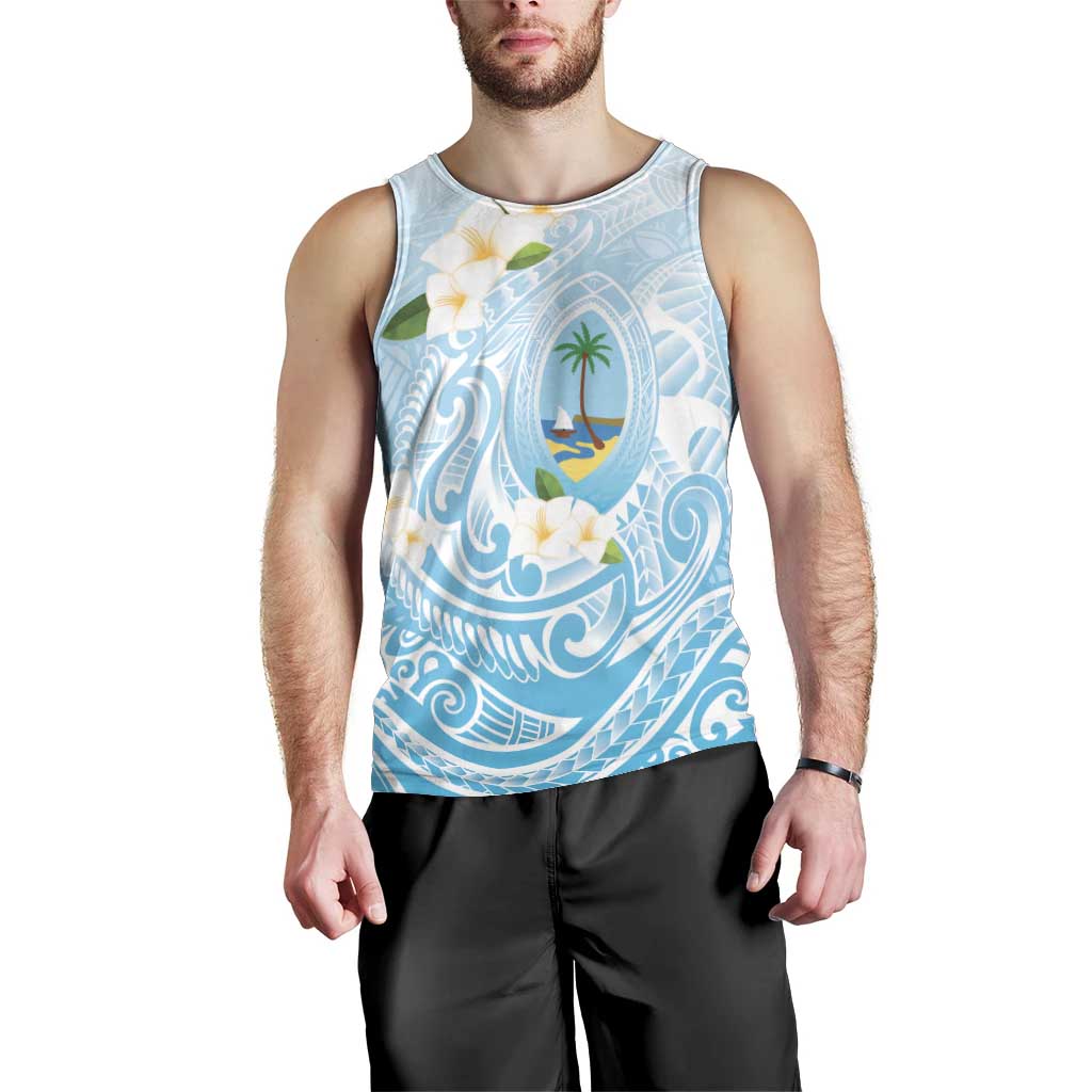 Guam Fishhook Mix Guasali Flowers Men Tank Top Dreaming Turquoise