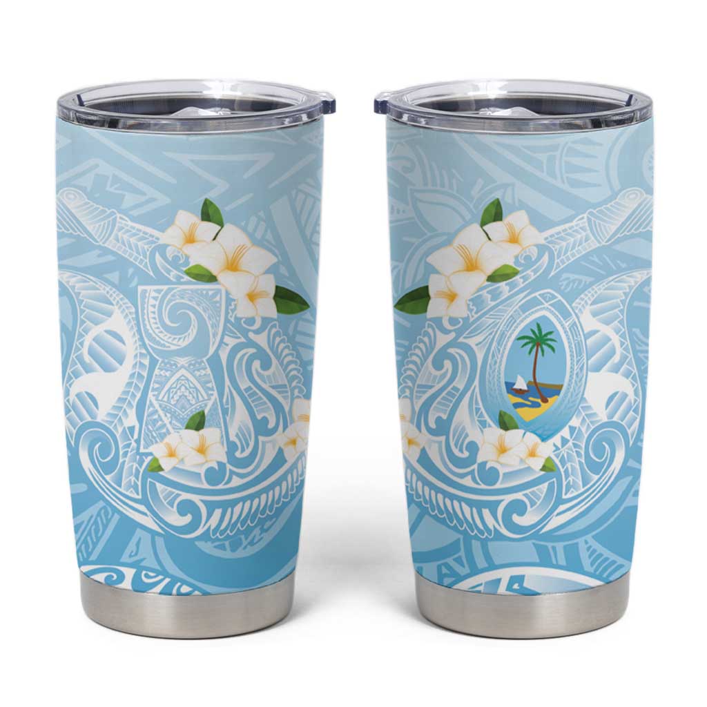 Guam Fishhook Mix Guasali Flowers Tumbler Cup Dreaming Turquoise