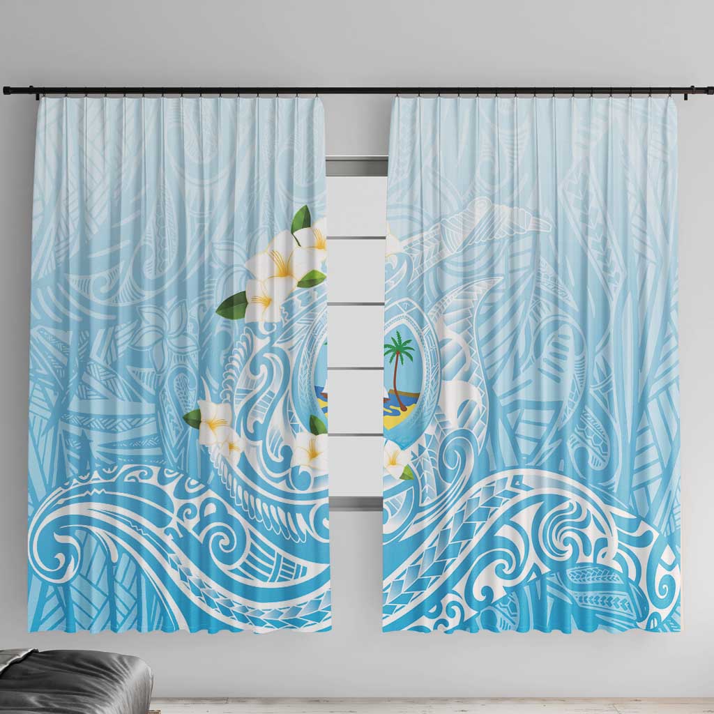 Guam Fishhook Mix Guasali Flowers Window Curtain Dreaming Turquoise