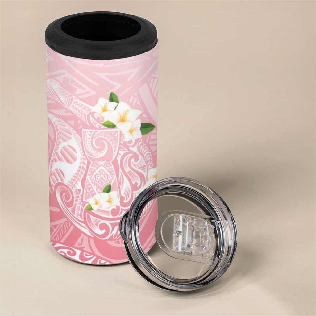 Guam Fishhook Mix Guasali Flowers 4 in 1 Can Cooler Tumbler Dreaming Coral
