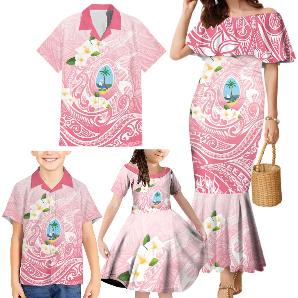 Guam Fishhook Mix Guasali Flowers Family Matching Mermaid Dress and Hawaiian Shirt Dreaming Coral LT7 - Polynesian Pride